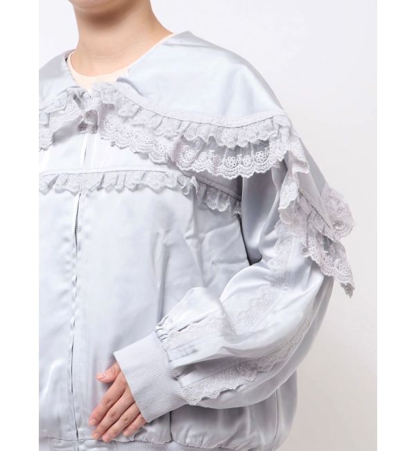 merry jenny「ribbonセーラーサテンブルゾン」|ブルゾン・スタジャン|