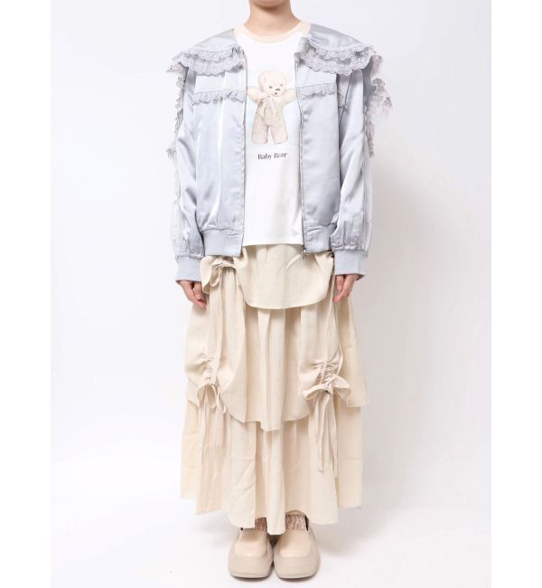 merry jenny「ribbonセーラーサテンブルゾン」|ブルゾン・スタジャン|