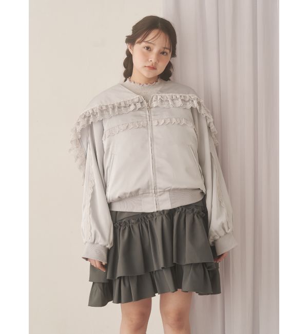 merry jenny「ribbonセーラーサテンブルゾン」|ブルゾン・スタジャン|