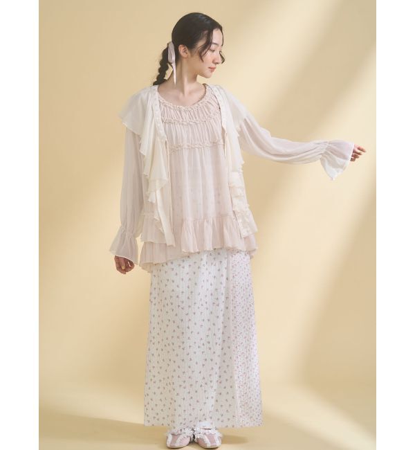 merry jenny「シアーギャザーチュニック」|シャツ・ブラウス|