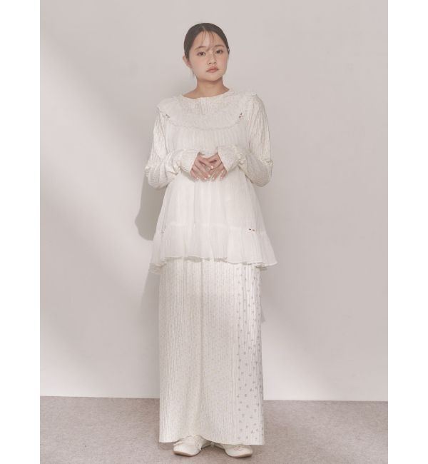 merry jenny「シアーギャザーチュニック」|シャツ・ブラウス|