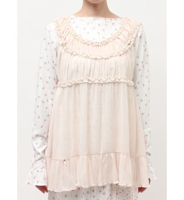merry jenny「シアーギャザーチュニック」|シャツ・ブラウス|