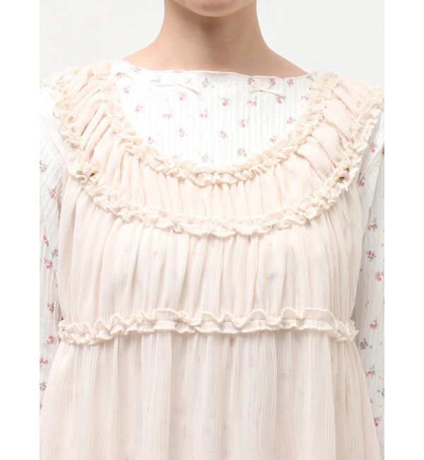 merry jenny「シアーギャザーチュニック」|シャツ・ブラウス|