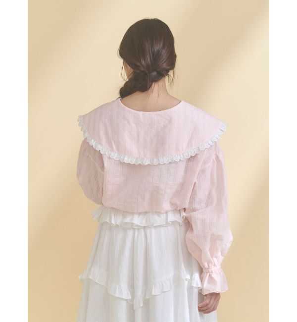 merry jenny「dot laceフリルカラーブラウス」|シャツ・ブラウス|