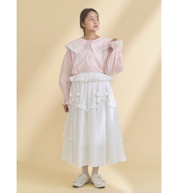 merry jenny「dot laceフリルカラーブラウス」|シャツ・ブラウス|