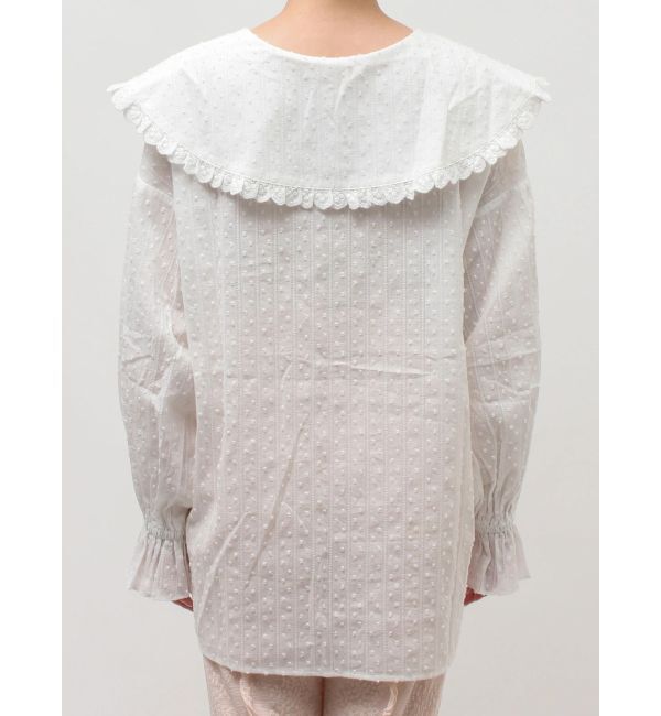 merry jenny「dot laceフリルカラーブラウス」|シャツ・ブラウス|