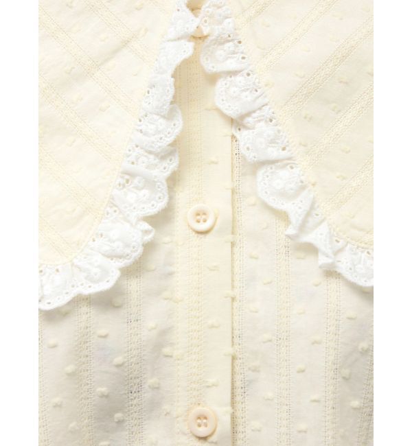 merry jenny「dot laceフリルカラーブラウス」|シャツ・ブラウス|