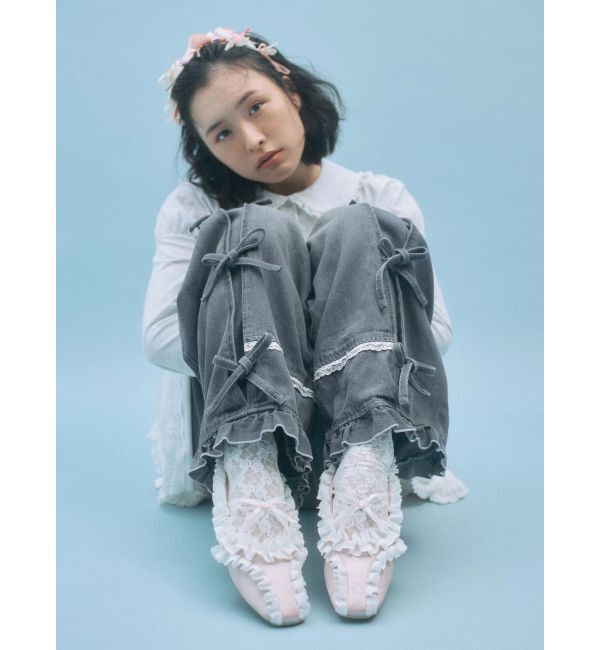 merry jenny「フリルデコラティブバレエシューズ」|バレエシューズ|