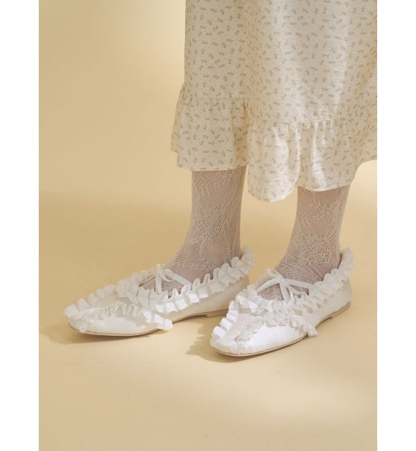 merry jenny「フリルデコラティブバレエシューズ」|バレエシューズ|