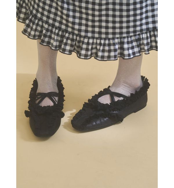 merry jenny「フリルデコラティブバレエシューズ」|バレエシューズ|