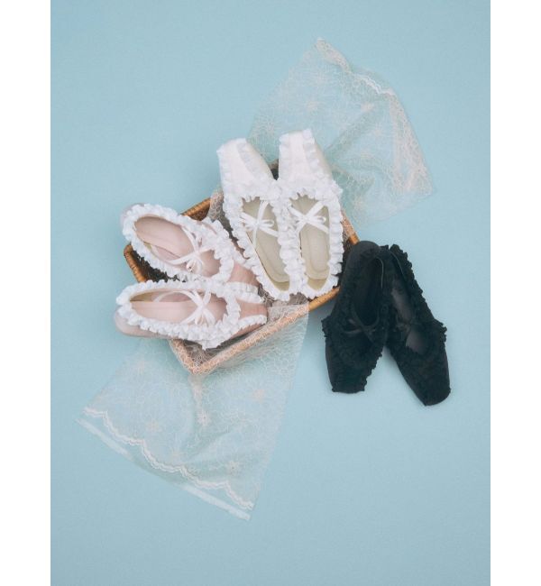 merry jenny「フリルデコラティブバレエシューズ」|バレエシューズ|