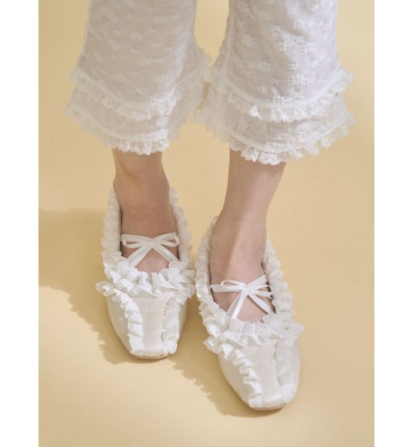 merry jenny「フリルデコラティブバレエシューズ」|バレエシューズ|
