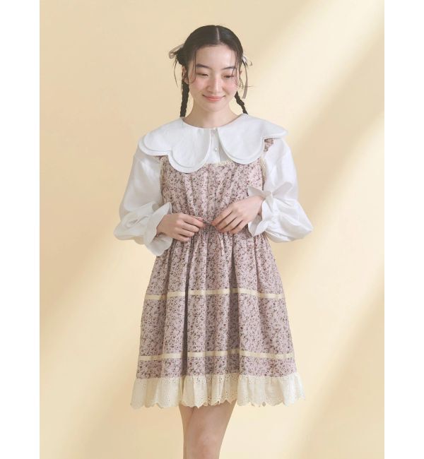 merry jenny「おはなスカラップブラウス」|シャツ・ブラウス|