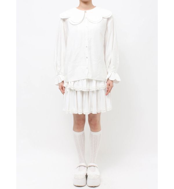 merry jenny「おはなスカラップブラウス」|シャツ・ブラウス|