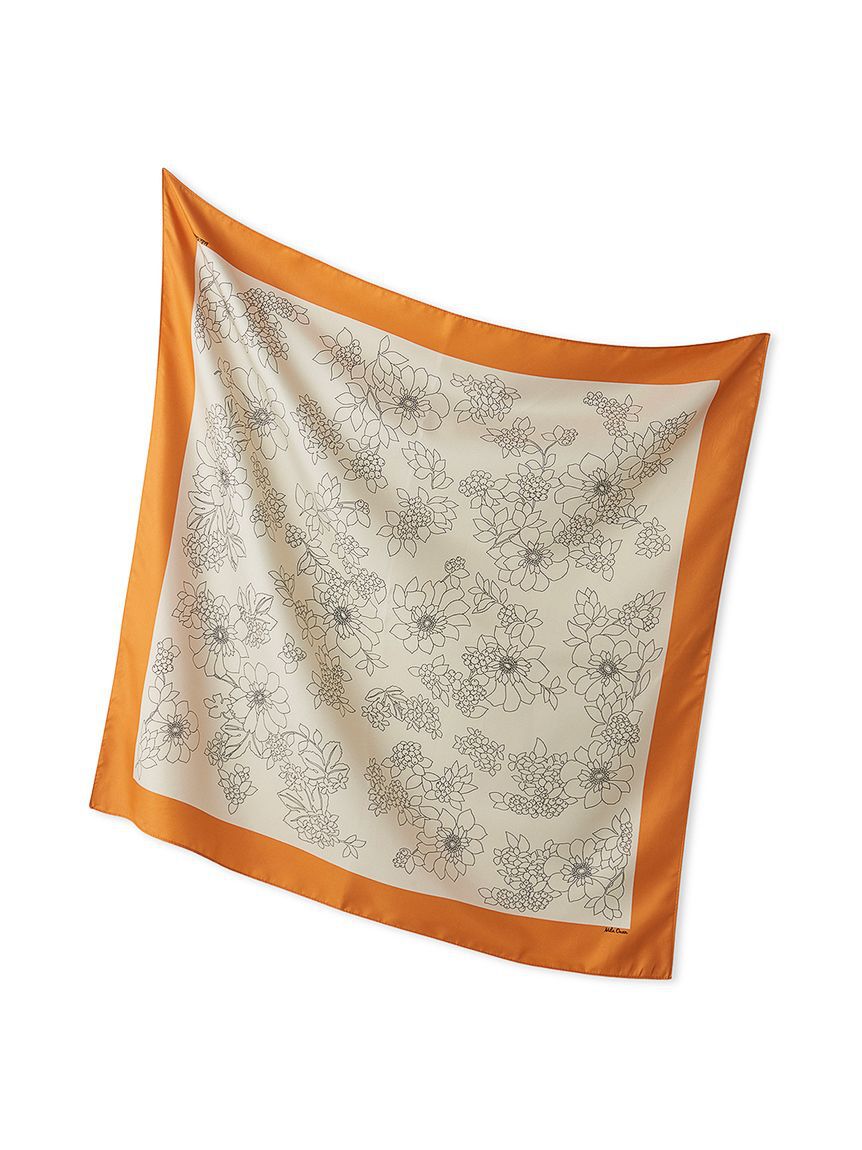 Mila Owen「フラワー柄リバーシブルスカーフ」|バンダナ・スカーフ|