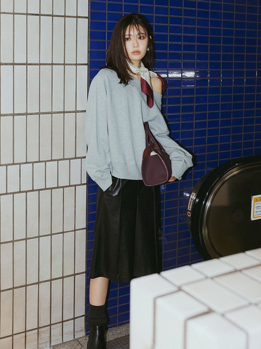 Mila Owen「フラワー柄リバーシブルスカーフ」|バンダナ・スカーフ|