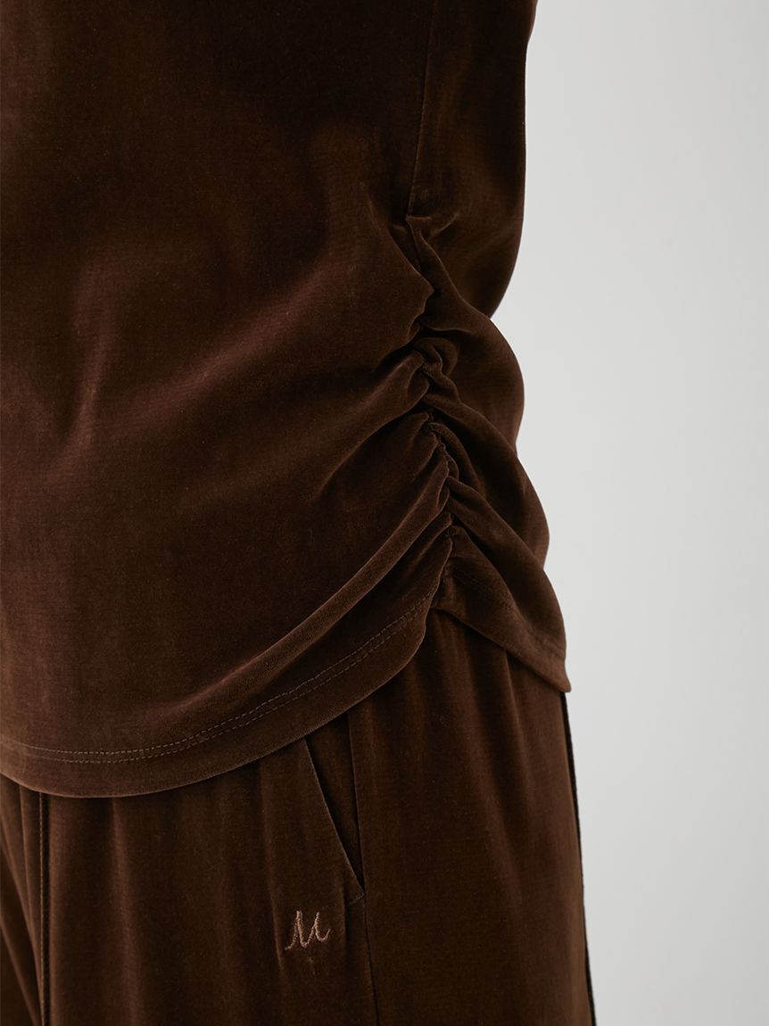 Mila Owen「【セットアップ対応】ベロアSET UP2wayボートネックプルオーバー」|Tシャツ・カットソー|