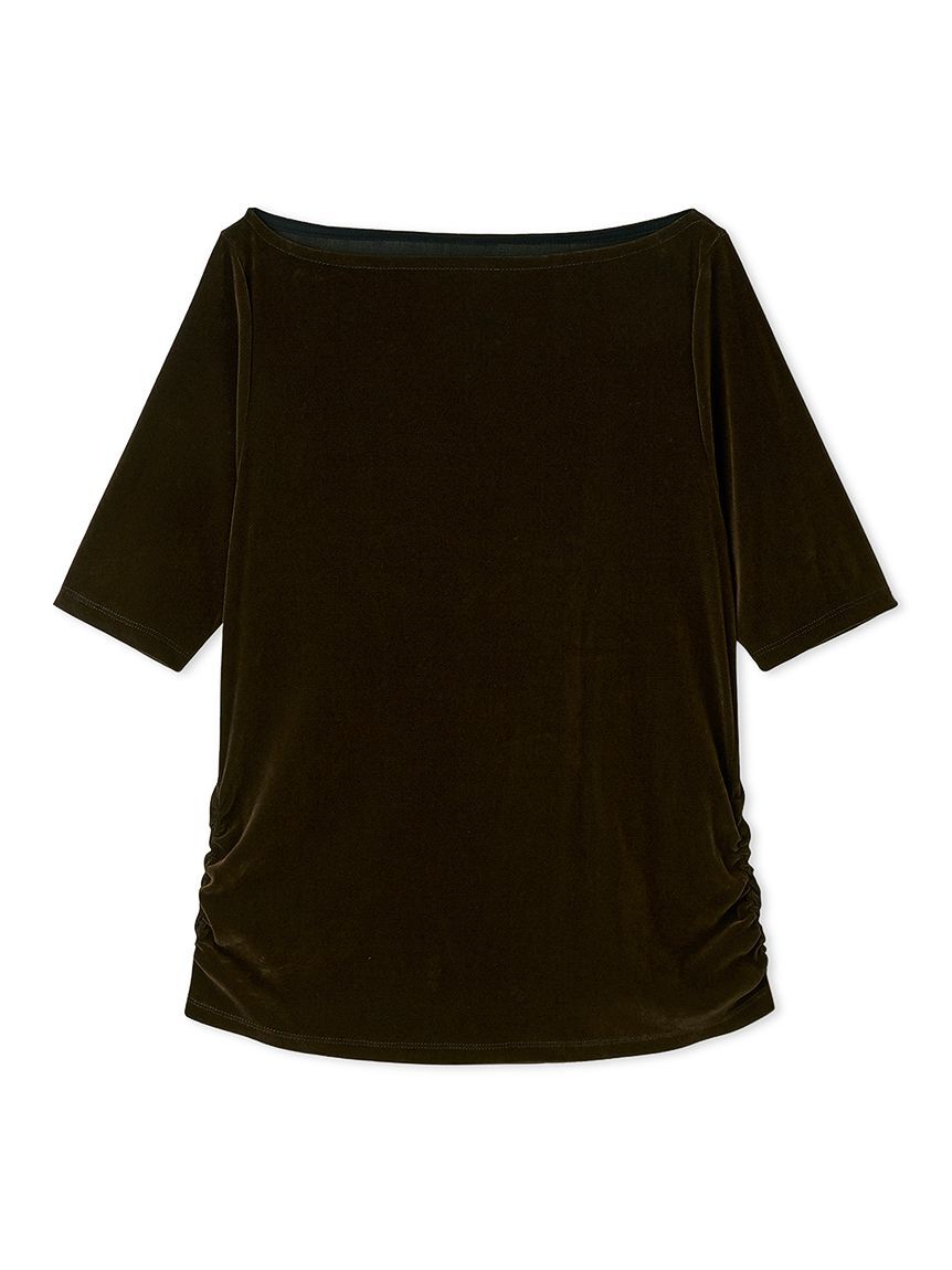 Mila Owen「【セットアップ対応】ベロアSET UP2wayボートネックプルオーバー」|Tシャツ・カットソー|