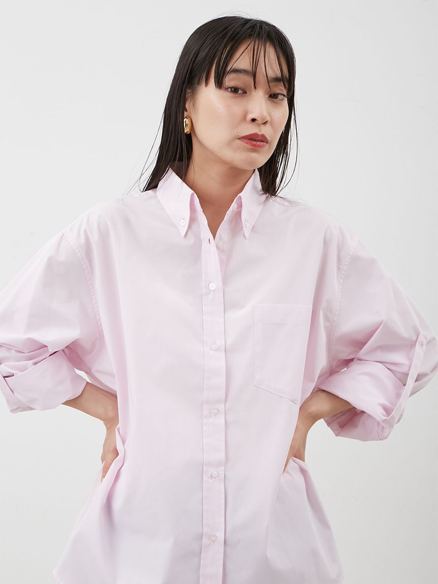 Mila Owen「タブスリーブ釦ダウンシャツ」|シャツ・ブラウス|