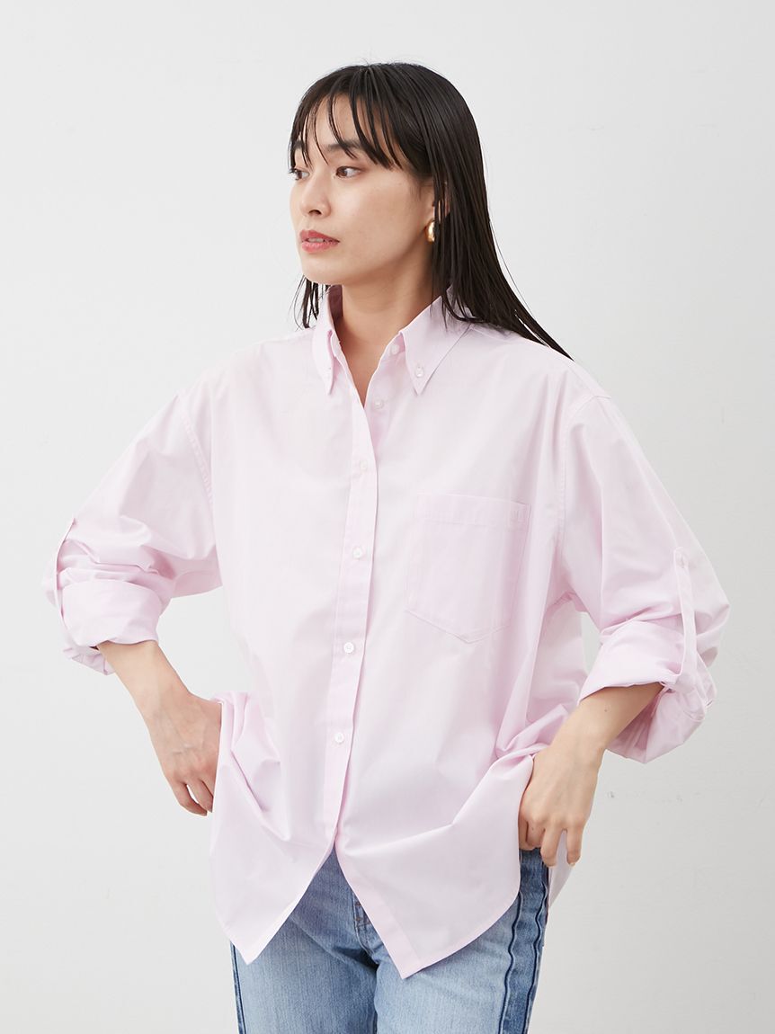 Mila Owen「タブスリーブ釦ダウンシャツ」|シャツ・ブラウス|