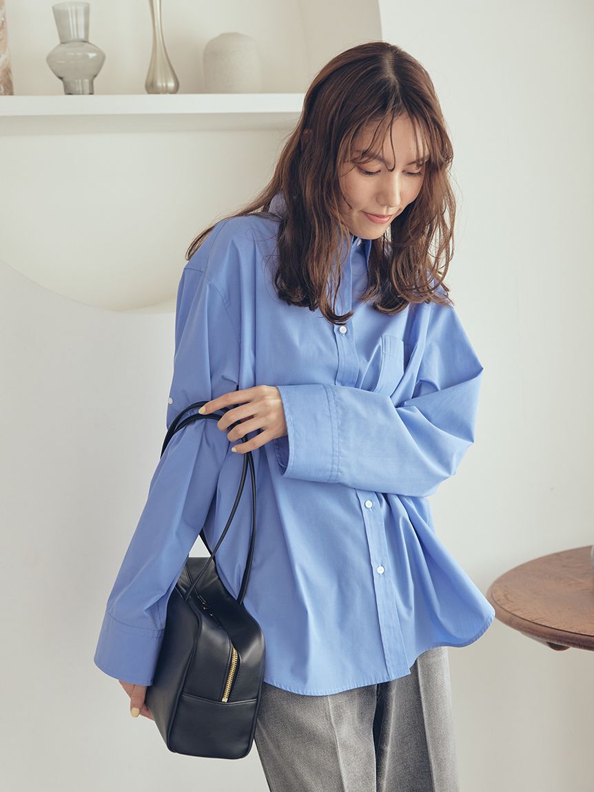 Mila Owen「タブスリーブ釦ダウンシャツ」|シャツ・ブラウス|