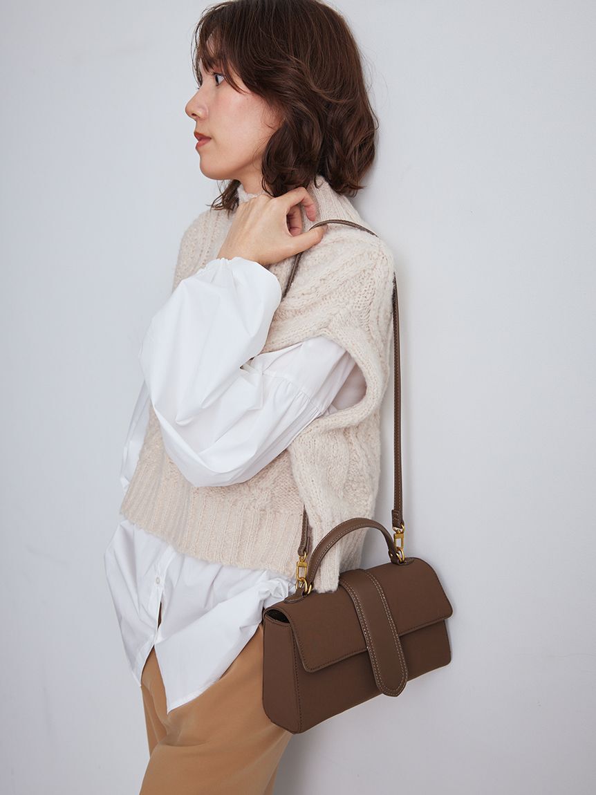 Mila Owen「【セットアイテム】ケーブルベストシャツレイヤードSET」|シャツ・ブラウス|