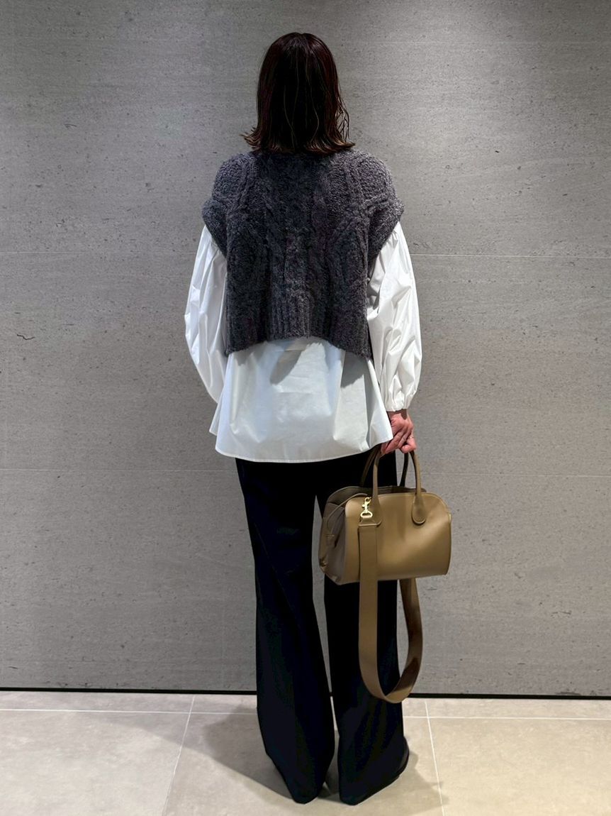 Mila Owen「【セットアイテム】ケーブルベストシャツレイヤードSET」|シャツ・ブラウス|