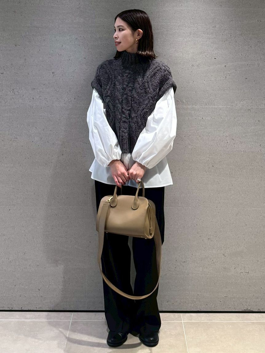 Mila Owen「【セットアイテム】ケーブルベストシャツレイヤードSET」|シャツ・ブラウス|