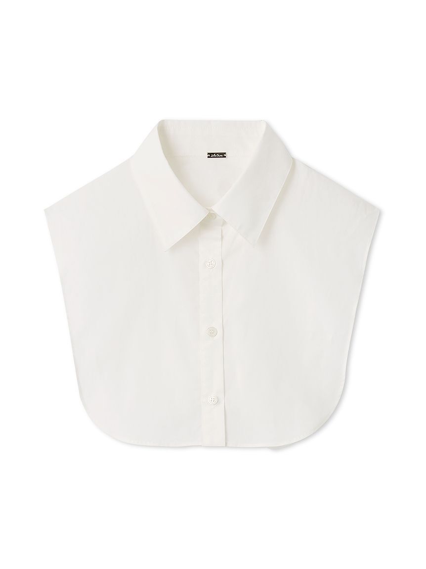 Mila Owen「付け衿付きシャツドッキングケーブルニット」|シャツ・ブラウス|