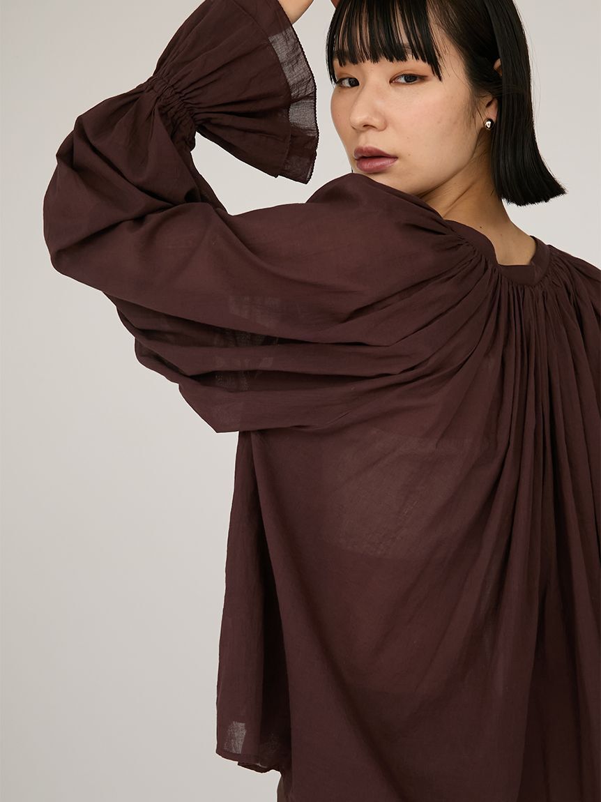 emmi atelier「コットンボイルシフォンブラウス」|シャツ・ブラウス|