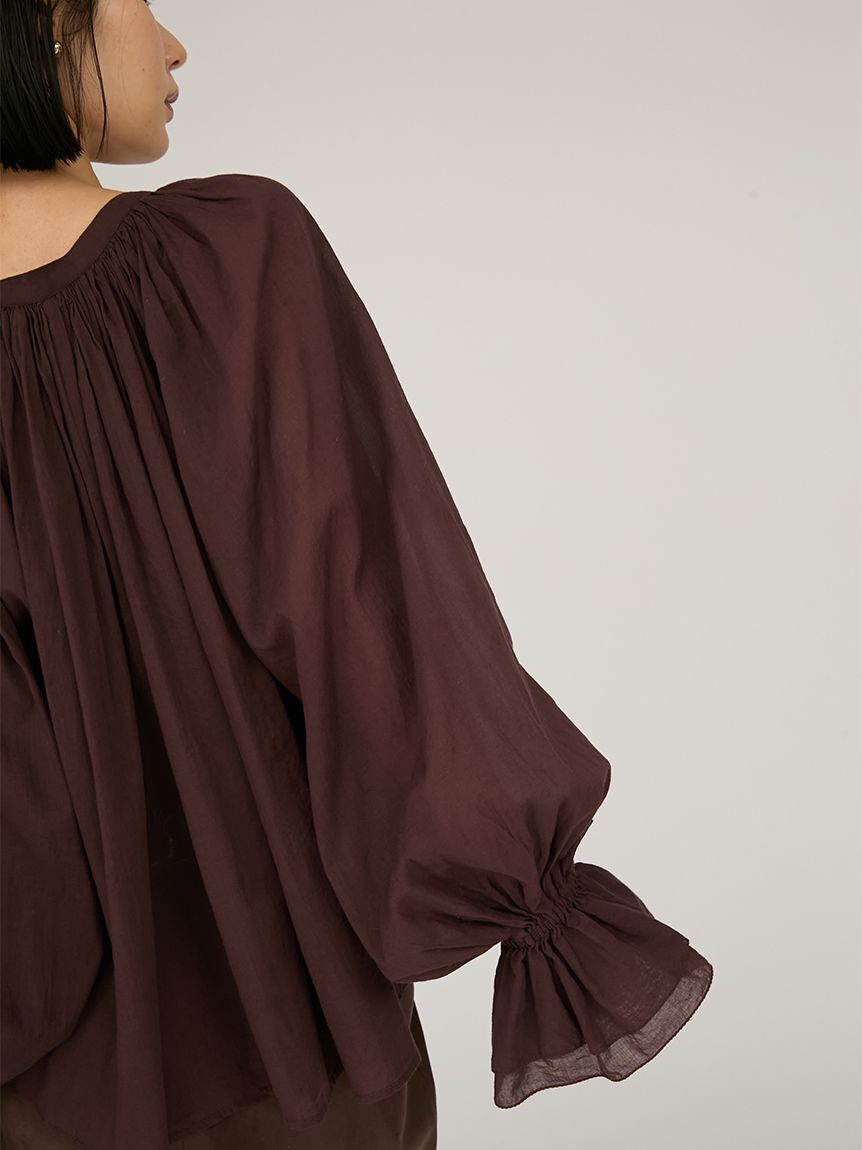 emmi atelier「コットンボイルシフォンブラウス」|シャツ・ブラウス|