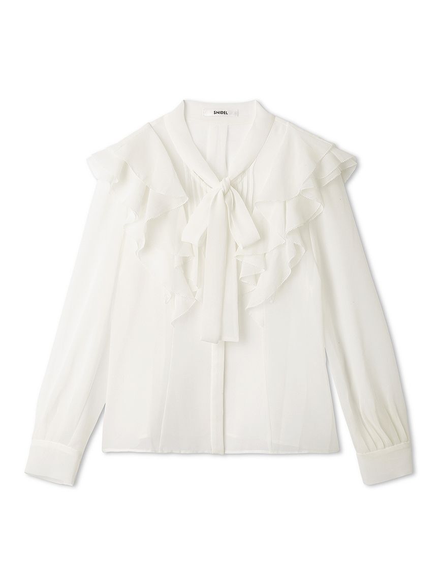SNIDEL「ボウタイフリルブラウス」|シャツ・ブラウス|