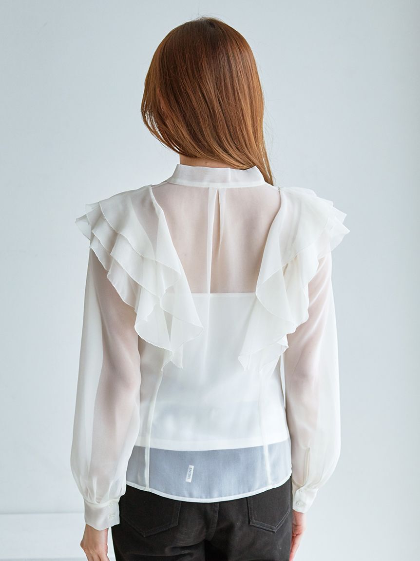 SNIDEL「ボウタイフリルブラウス」|シャツ・ブラウス|