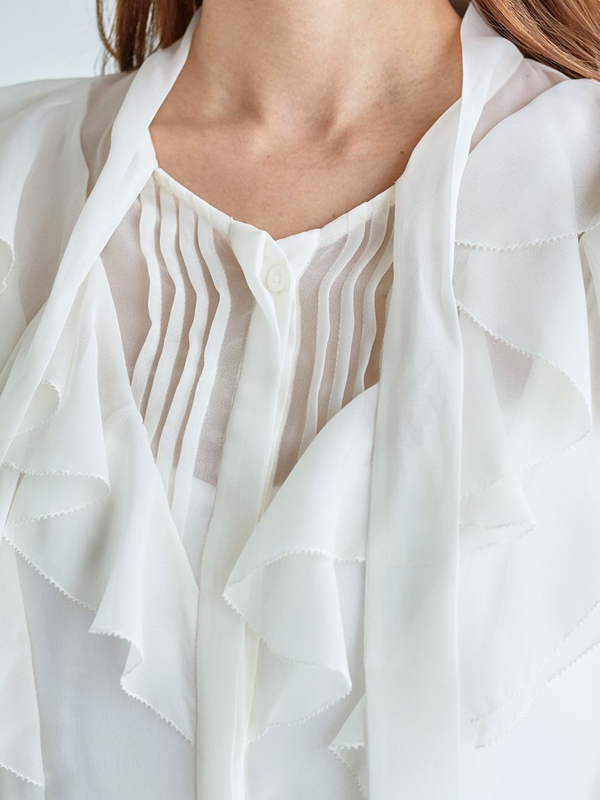 SNIDEL「ボウタイフリルブラウス」|シャツ・ブラウス|