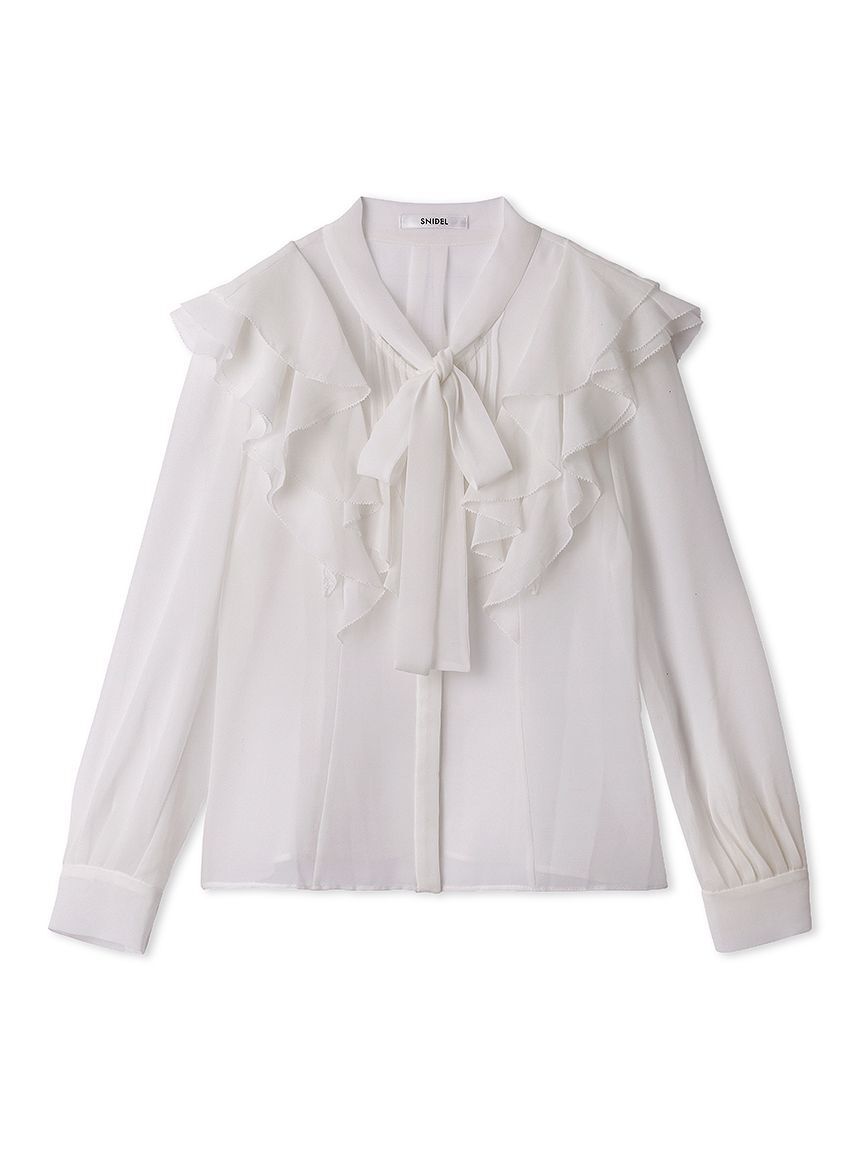 SNIDEL「ボウタイフリルブラウス」|シャツ・ブラウス|LGRY