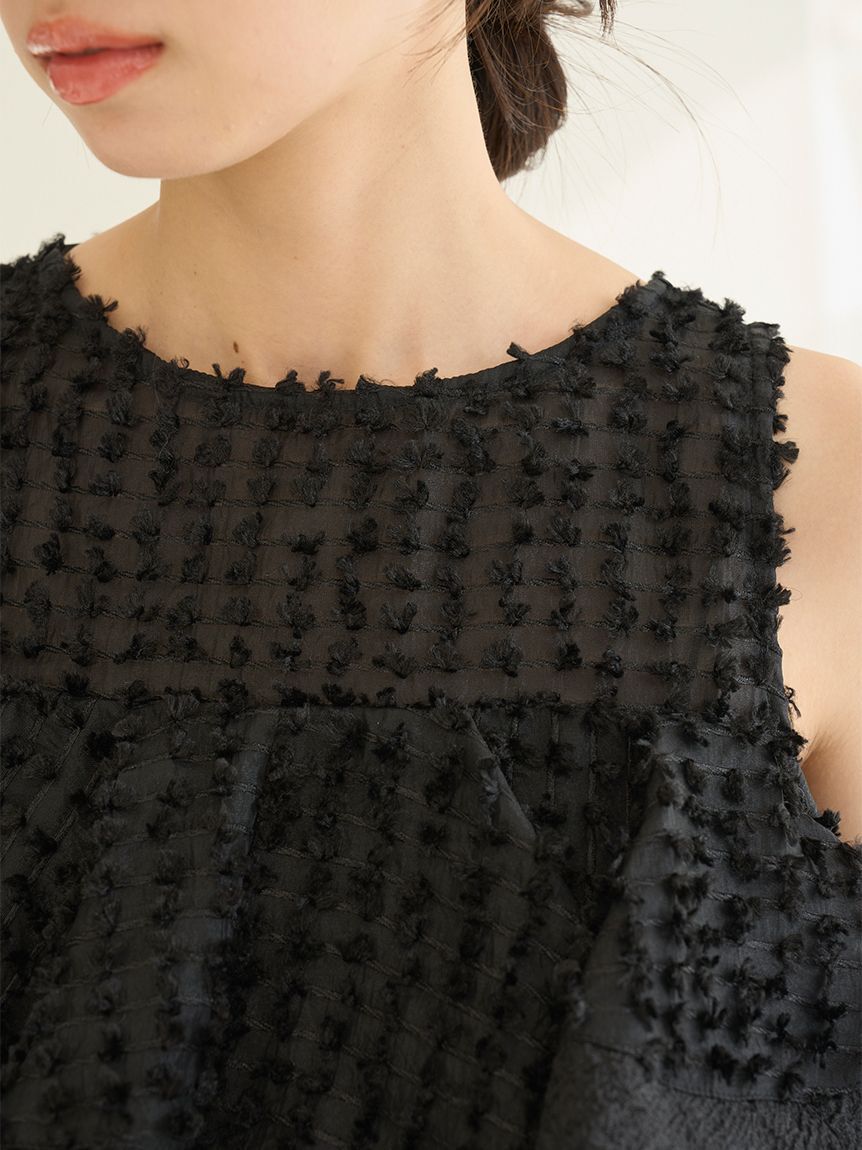 SNIDEL「ラッフルジャガードボリュームブラウス」|シャツ・ブラウス|