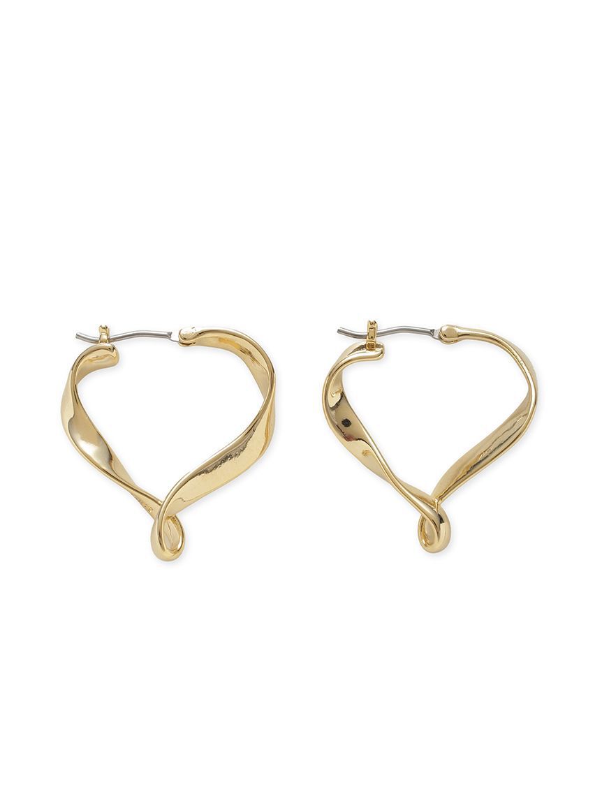 SNIDEL「ツイストハートフープピアス」|ピアス|