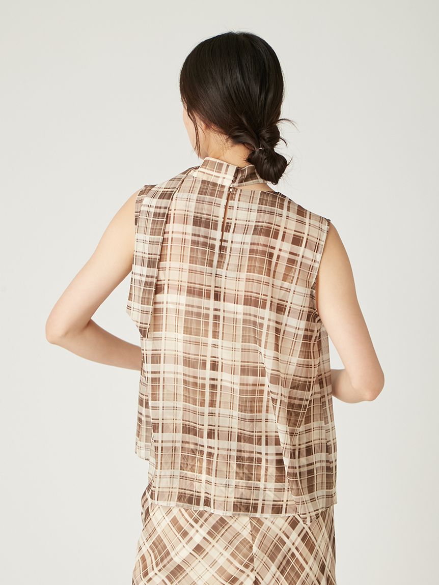 FRAY I.D「ドレープネックノースリーブブラウス」|シャツ・ブラウス|