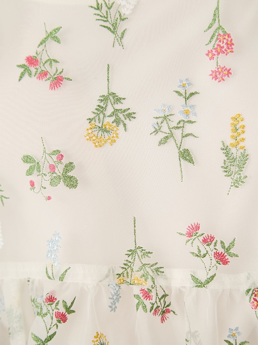 FRAY I.D「フラワーブライズオーガンジーチュニックブラウス」|シャツ・ブラウス|