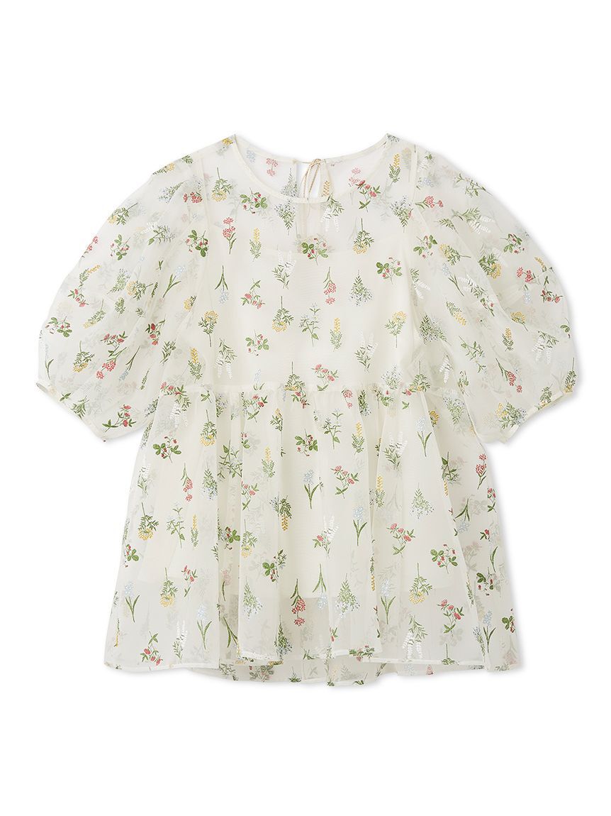 FRAY I.D「フラワーブライズオーガンジーチュニックブラウス」|シャツ・ブラウス|