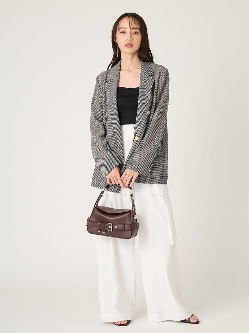 FRAY I.D「サイドファスナーカーゴパンツ／ウォッシャブル・防シワ・接触冷感」|チノ|