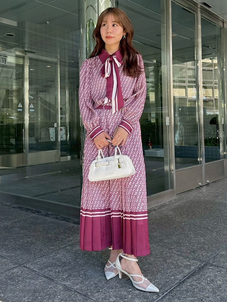 LILY BROWN「クラシカルパターンボウタイブラウス」|シャツ・ブラウス|