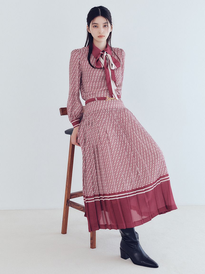 LILY BROWN「クラシカルパターンボウタイブラウス」|シャツ・ブラウス|