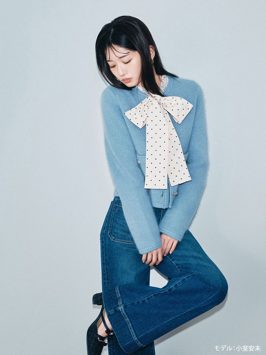 LILY BROWN「ボウタイフリルレースブラウス(Hearts2Hearts着用)」|シャツ・ブラウス|