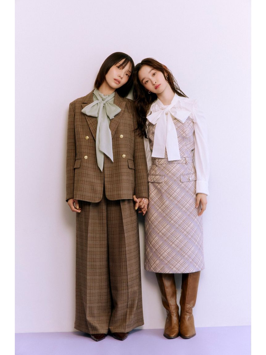 LILY BROWN「ボウタイフリルレースブラウス(Hearts2Hearts着用)」|シャツ・ブラウス|