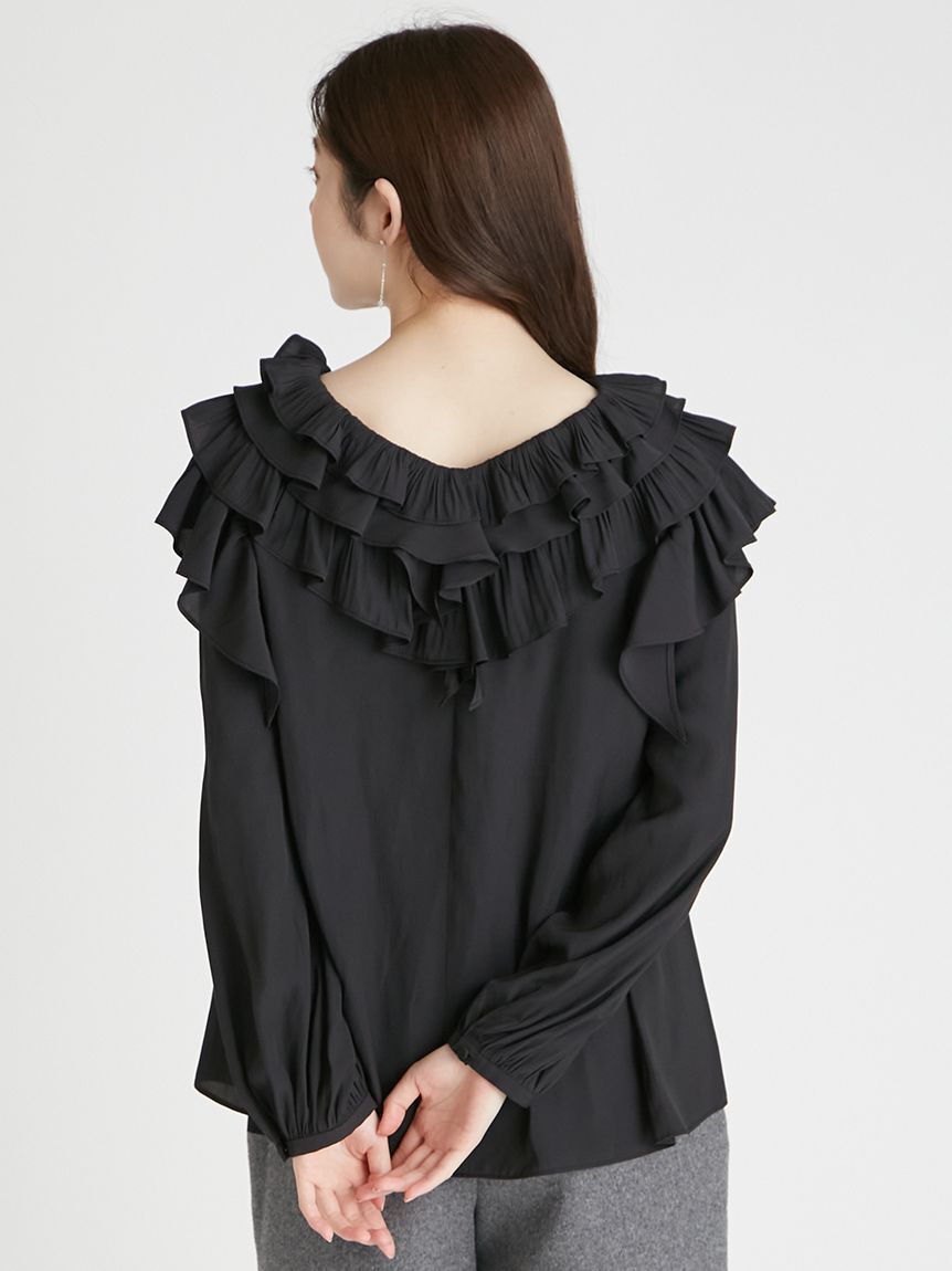 CELFORD「ラッフルプリーツ割線ブラウス」|シャツ・ブラウス|