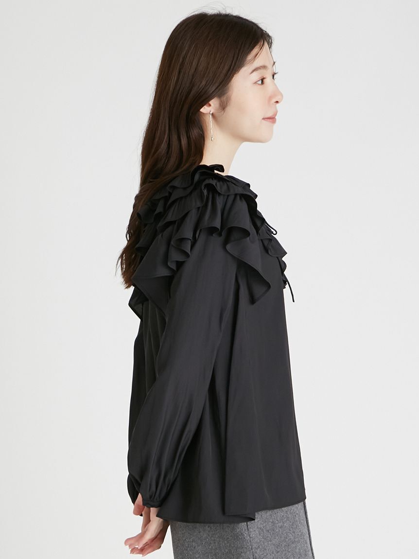CELFORD「ラッフルプリーツ割線ブラウス」|シャツ・ブラウス|