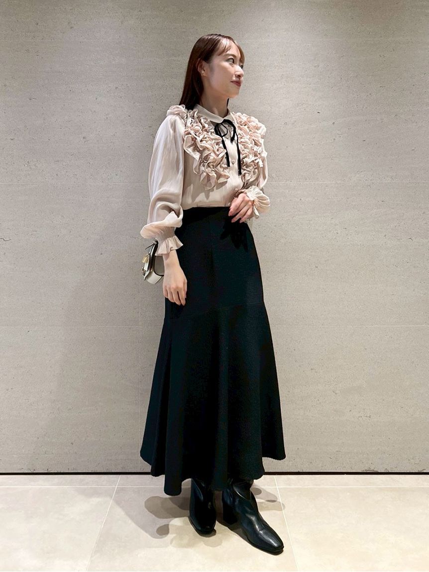 CELFORD「【ウォッシャブル】フリルヨークシャツカラーブラウス」|シャツ・ブラウス|