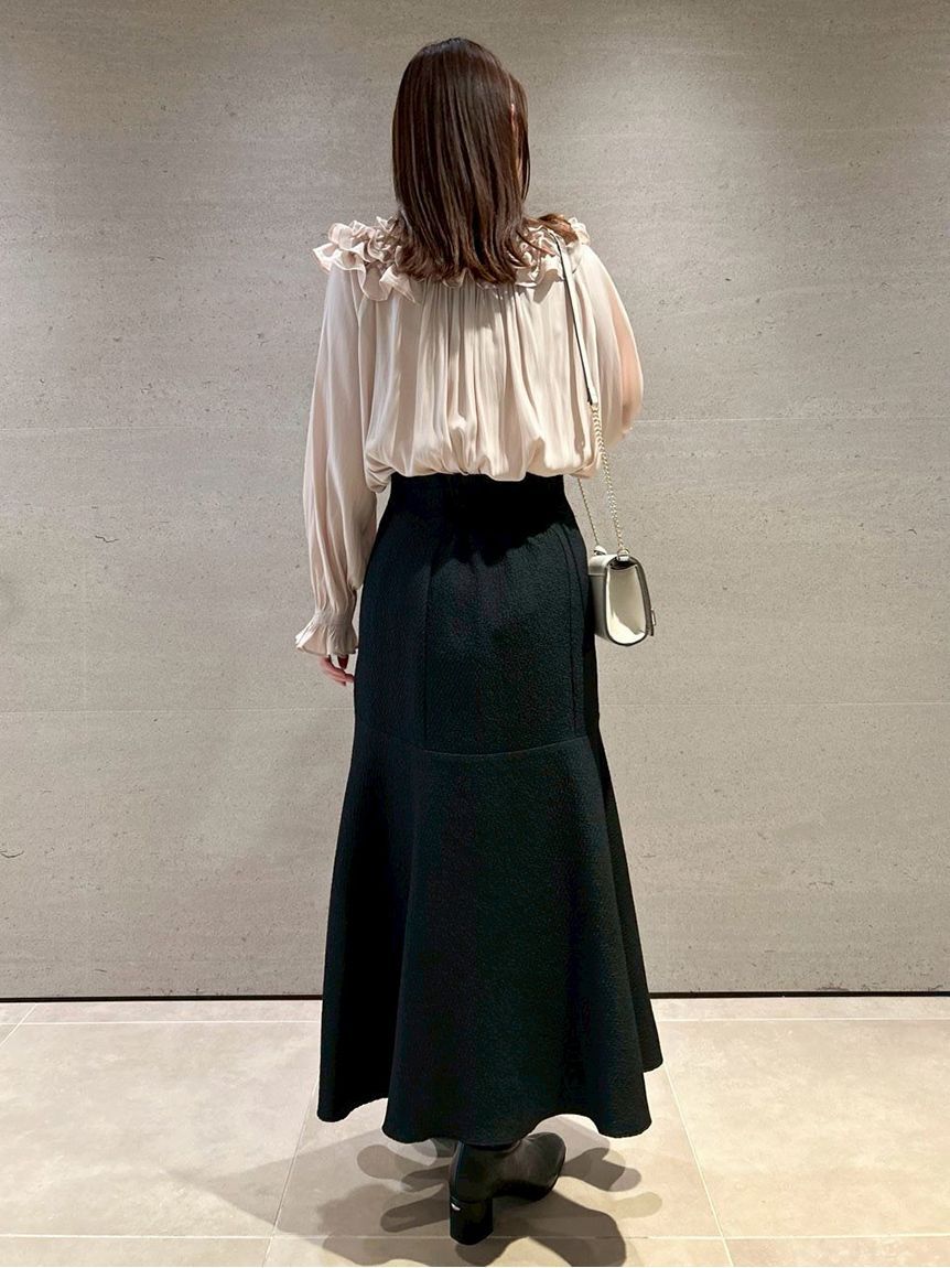 CELFORD「【ウォッシャブル】フリルヨークシャツカラーブラウス」|シャツ・ブラウス|