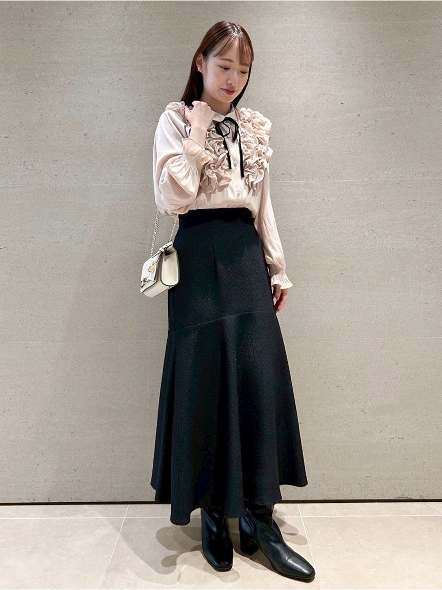 CELFORD「【ウォッシャブル】フリルヨークシャツカラーブラウス」|シャツ・ブラウス|